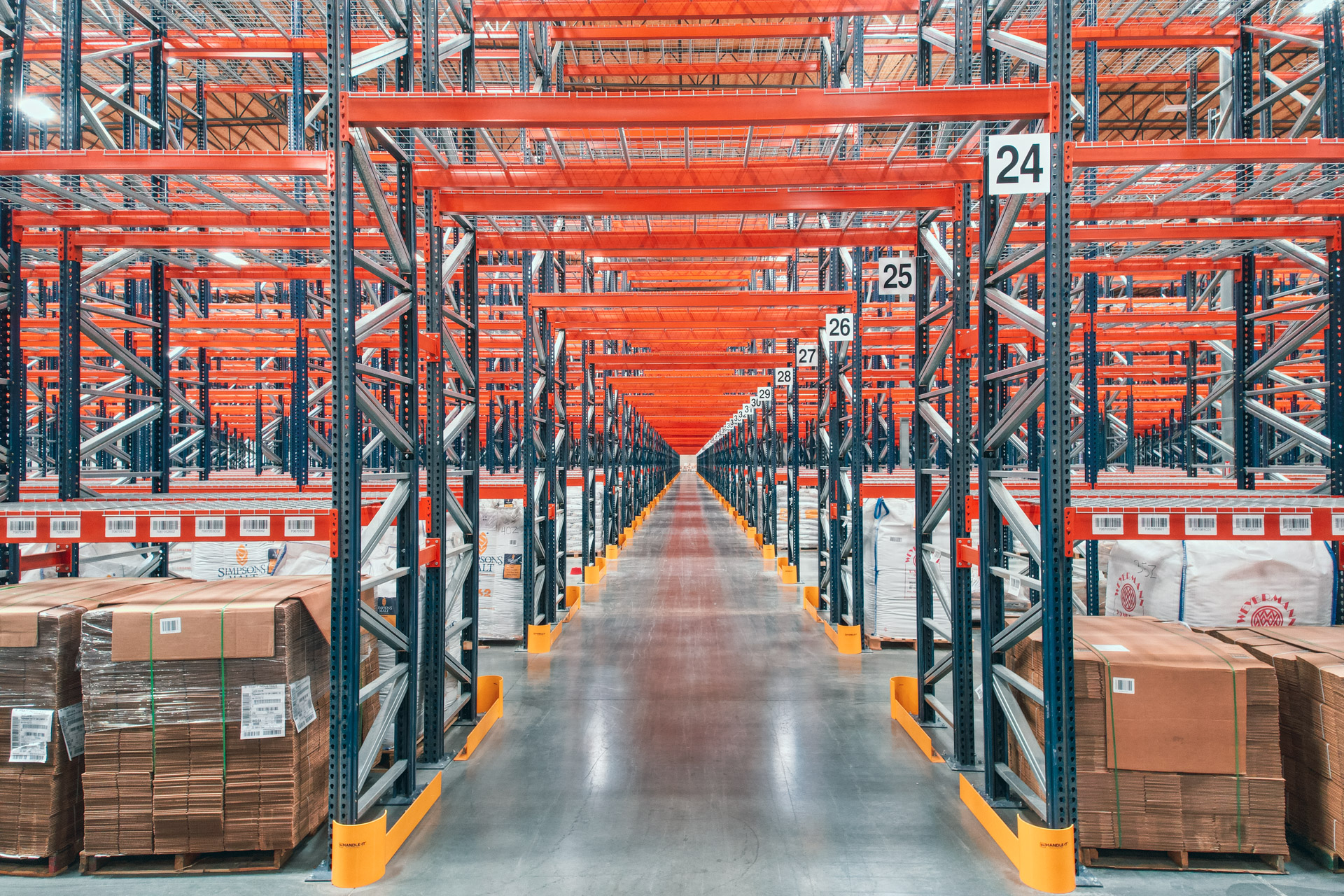 Industrial pallet racking installation in Charleston warehouse